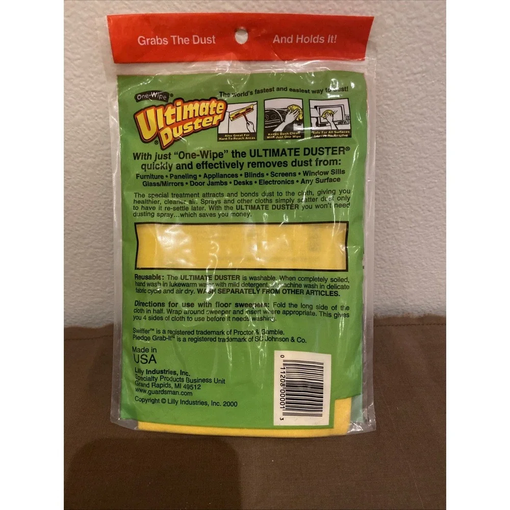 Vtg One-Wipe Ultimate Duster Cloth Large 14
